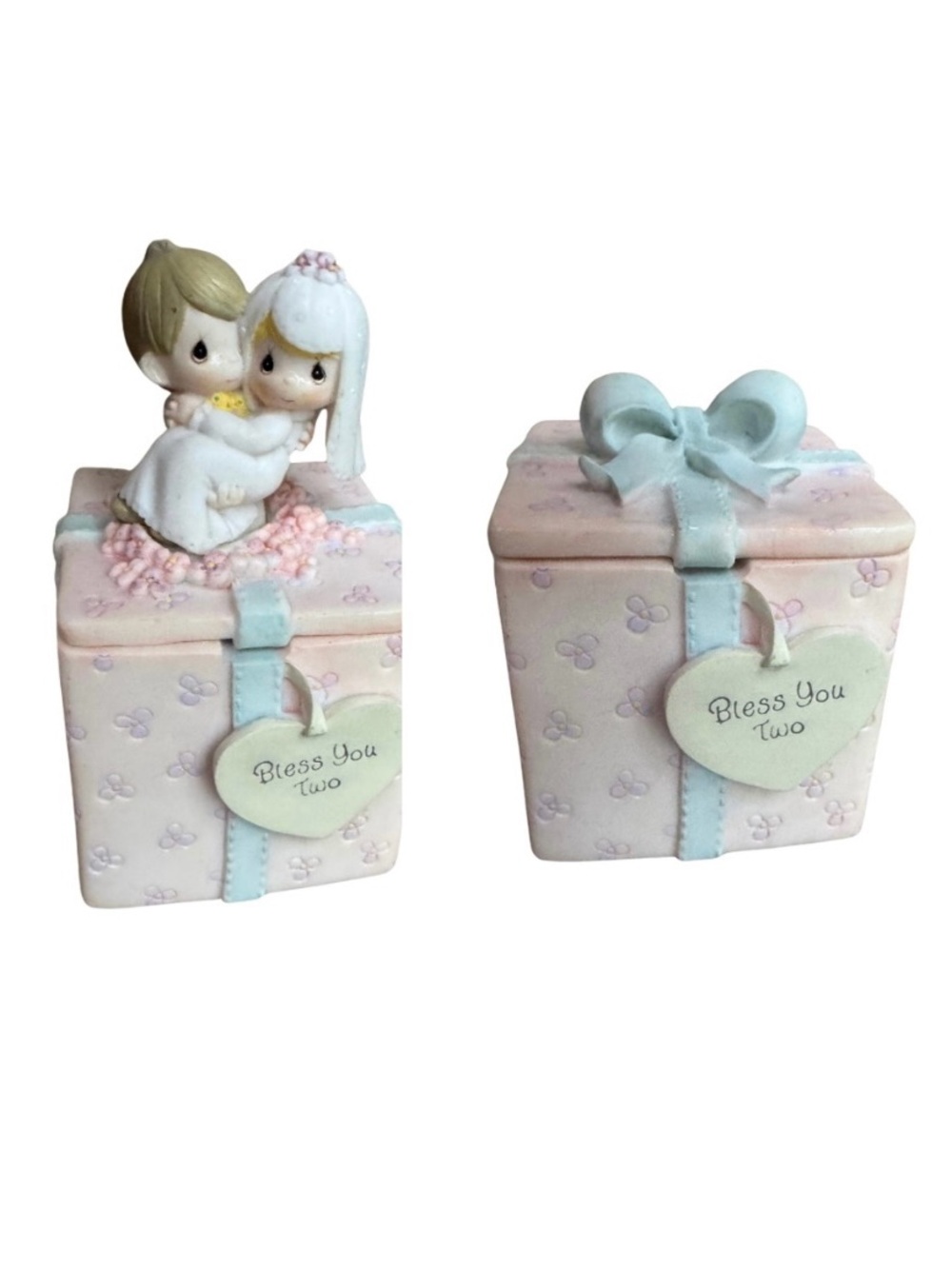 Precious Moments ‘Bless You Two’ Reversible Ceramic Trinket Box